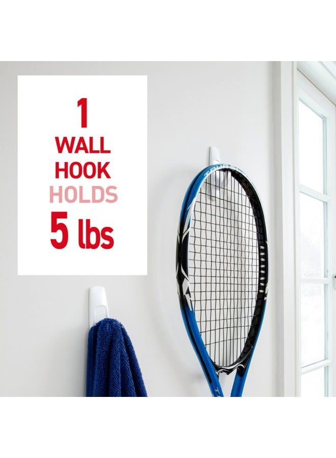 Command Large Utility Hooks, Damage Free Hanging Wall Hooks with Adhesive Strips, No Tools Wall Hooks for Hanging Decorations in Living Spaces, 7 White Hooks and 12 Command Strips - Image 3