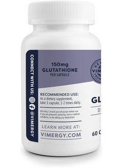 Vimergy Glutathione Capsules, 60 Servings – Natural Immune Supporting, Antioxidant & Detox Supplement - Gluten-Free, Kosher, Soy-Free, Vegan, Paleo Friendly  - Image 2