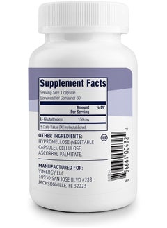 Vimergy Glutathione Capsules, 60 Servings – Natural Immune Supporting, Antioxidant & Detox Supplement - Gluten-Free, Kosher, Soy-Free, Vegan, Paleo Friendly  - Image 3