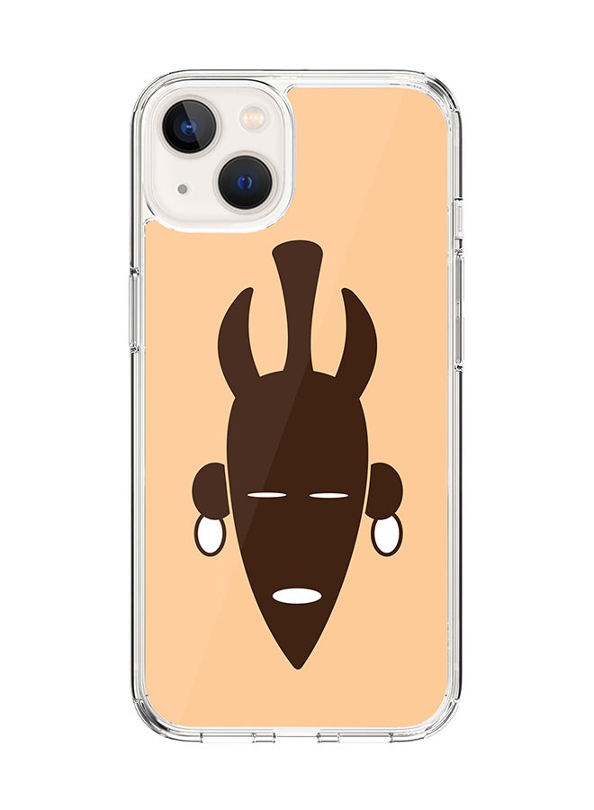 Stylizedd Classic Clear for Apple iPhone 14 Case Hybrid Soft Cover Flexible Edges Anti Drop TPU PC Gel Thin Transparent Cover [ Designed for Apple iPhone 14 ] - Tribal Doctor Full Print