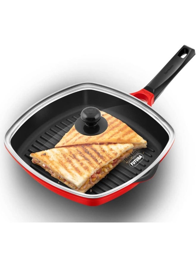 Hawkins مقلاة شوي هوكينز بضغط الصب مع غطاء زجاجي 30 سم - Image 1