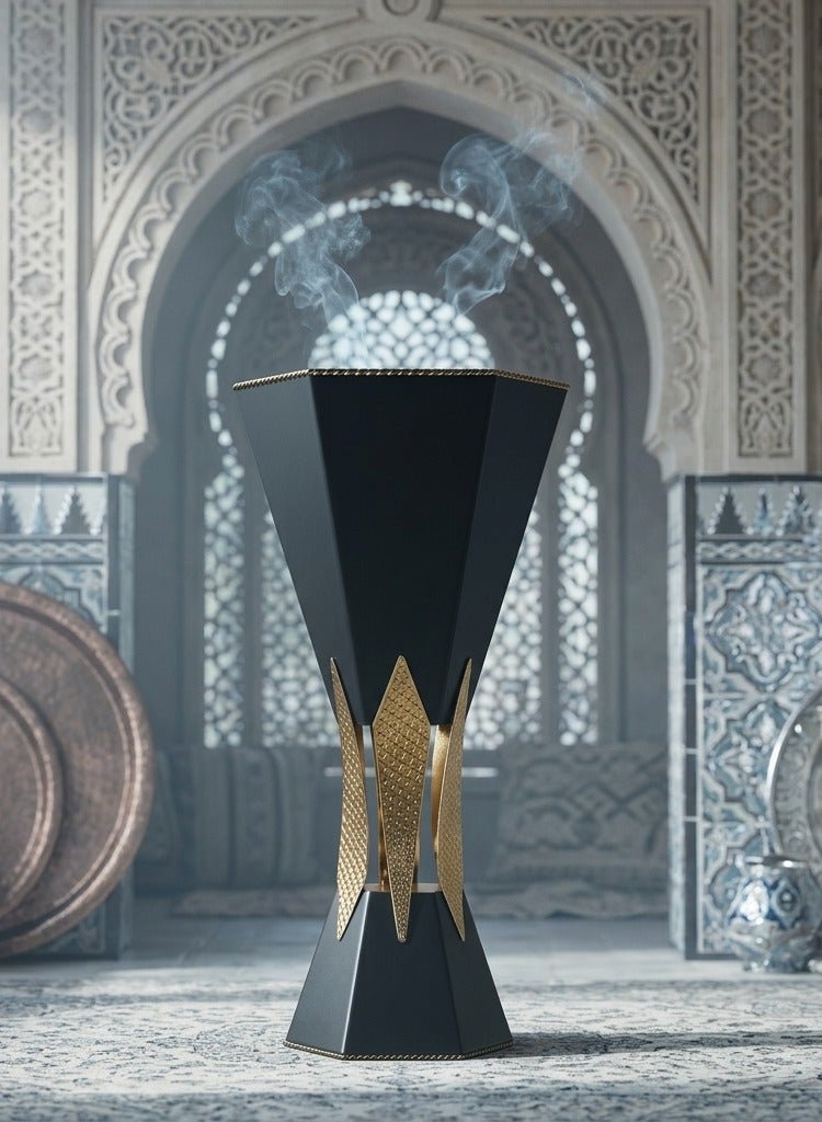 Luxury Geometric Hourglass Incense Burner for Bakhoor and Oud - LC-604S - Image 1