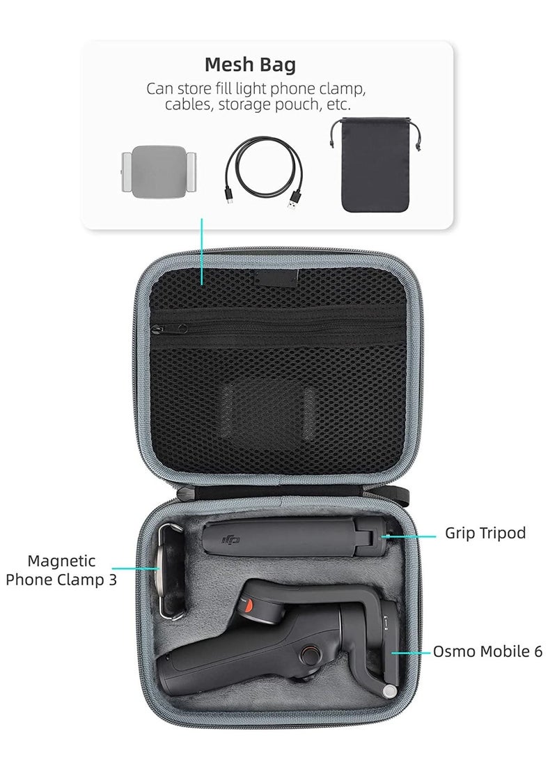 Captaintech Portable Carrying Case, Shock-Proof Hard Case Storage Bag Compatible with DJI Osmo Mobile 6 Smartphone Gimbal Stabilizer - Image 3