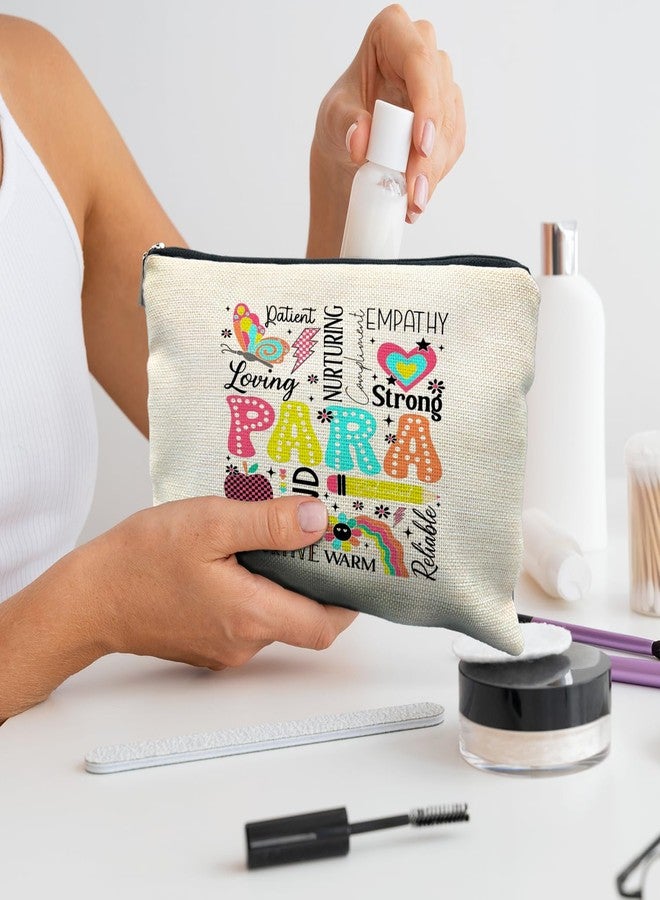 RYYCDOI Paraprofessional Appreciation Gifts, Paraprofessional Makeup Bag, Paraprofessional Makeup Cosmetic Pouch - Image 4