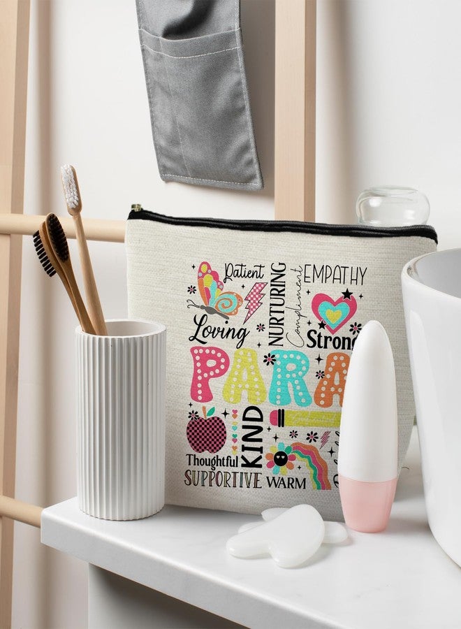 RYYCDOI Paraprofessional Appreciation Gifts, Paraprofessional Makeup Bag, Paraprofessional Makeup Cosmetic Pouch - Image 3