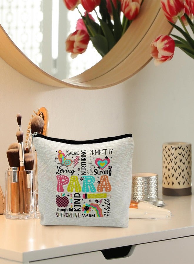 RYYCDOI Paraprofessional Appreciation Gifts, Paraprofessional Makeup Bag, Paraprofessional Makeup Cosmetic Pouch - Image 2