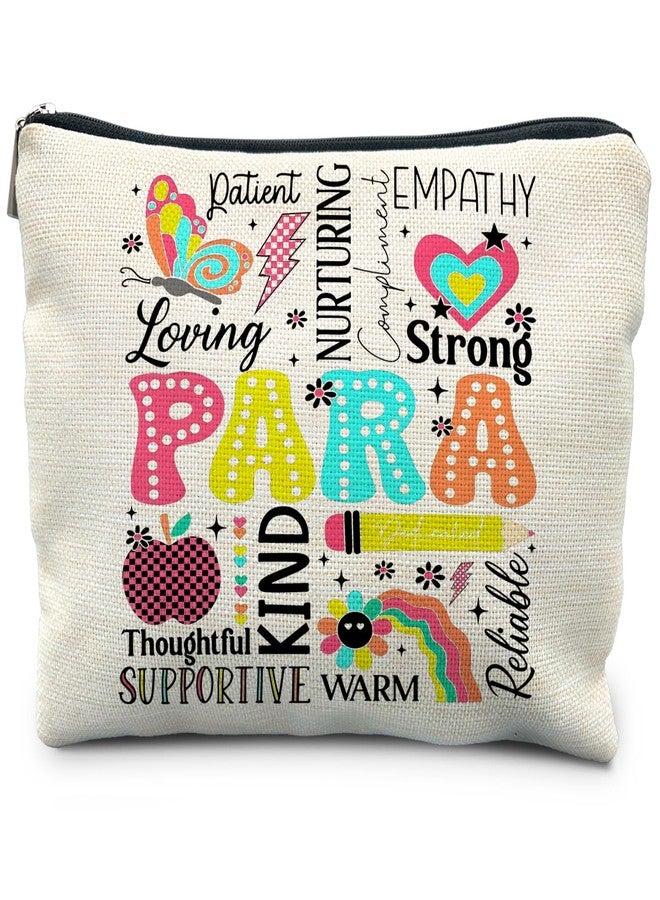 RYYCDOI Paraprofessional Appreciation Gifts, Paraprofessional Makeup Bag, Paraprofessional Makeup Cosmetic Pouch - Image 1