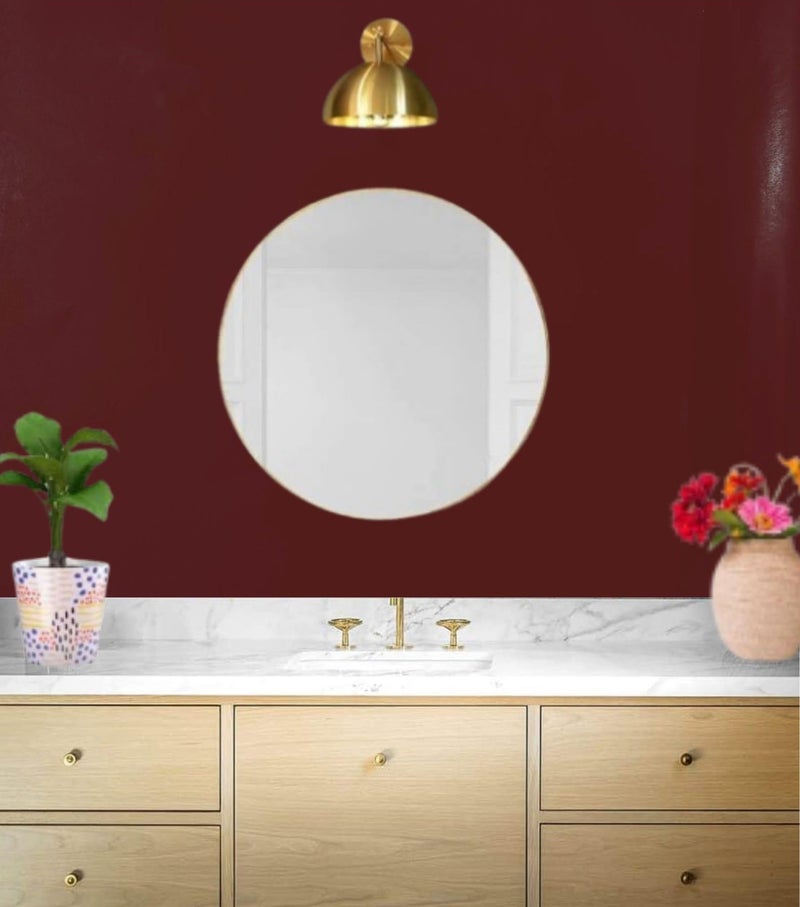 COSMOS STAR™ Burgundy Vinyl Roll,Glossy & Waterproof Peel & Stick Wallpaper for Kitchen and homed Decor,Bedroom, Furniture (24 x 96 inch, Maroon) - Image 2