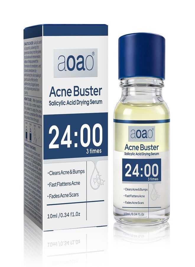 AOAO Salicylic Acid Acne Serum, Acne Drying Lotion for Acne-Prone Sensitive Skin, Shrinks Pimples Overnight, Fade Acne Marks, 20% Zinc Oxide Medicated Spot Treatment for Pimples and Blemishes, 0.34 fl oz - Image 1
