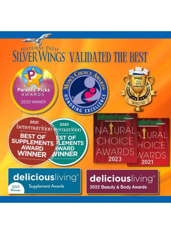 Natural Path Silver Wings Supplements. Colloidal Silver 500 ppm (1 fl.oz /30 ml) Immune Support + Herbal Ointment 250 PPM (1.5oz) Powerful Healing without a Bad Taste - Image 2