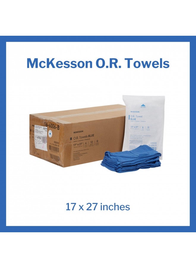 McKesson McKesson Operating Room Towels, Sterile, Disposable, Pre-Washed, Blue, 17 in x 27 in, 6 Towels, 1 Pack  - Image 5