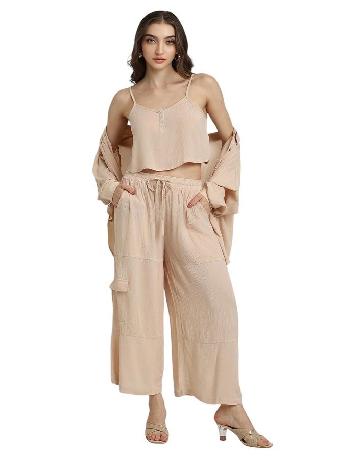 فور ايفر 21 قميص نسائي من Forever 21 بقصة عادية (FWS24CWOF012801_Beige) - Image 5