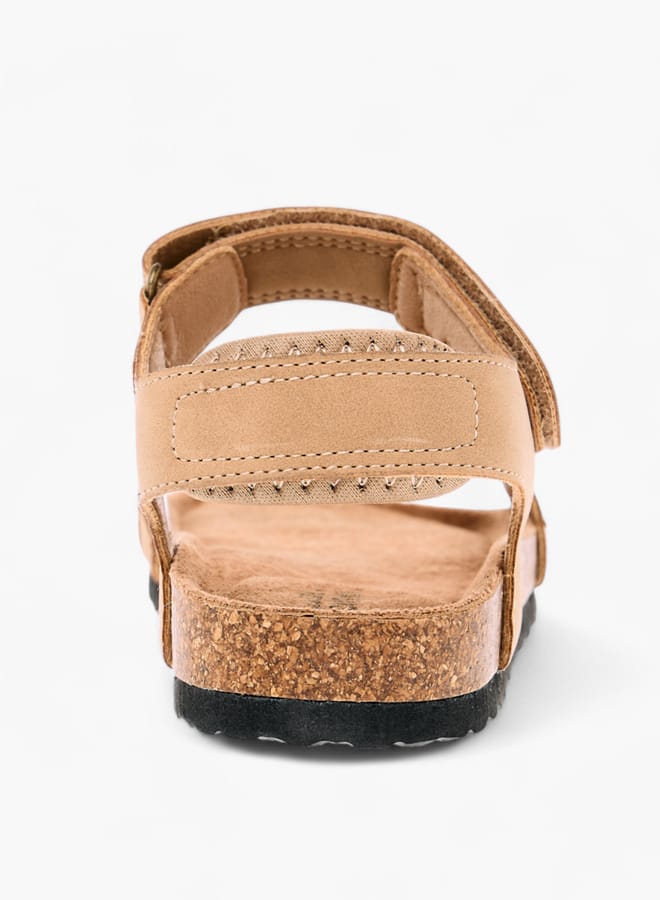 Mister Duchini Boys Monogram Print Strap Sandals With Hook And Loop Closure - Image 2