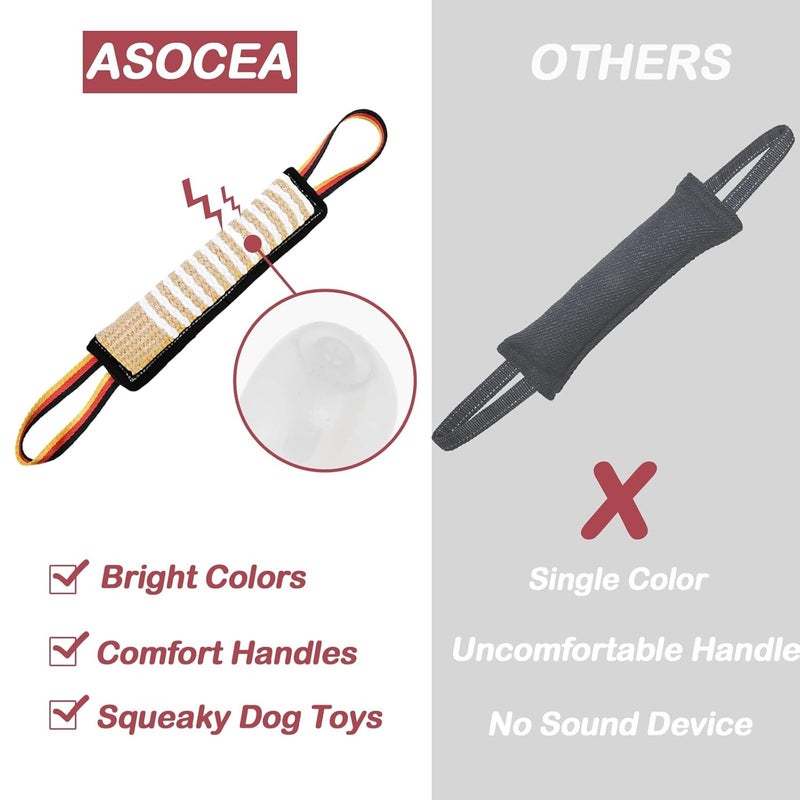 Indusoire Dog Toys, Interactive Dog Toys Leather Bite Rag, Durable Dog Bite Tug Toy for Puppy, Teeth Cleaning and Training(11.8 * 2.8in) - Image 5