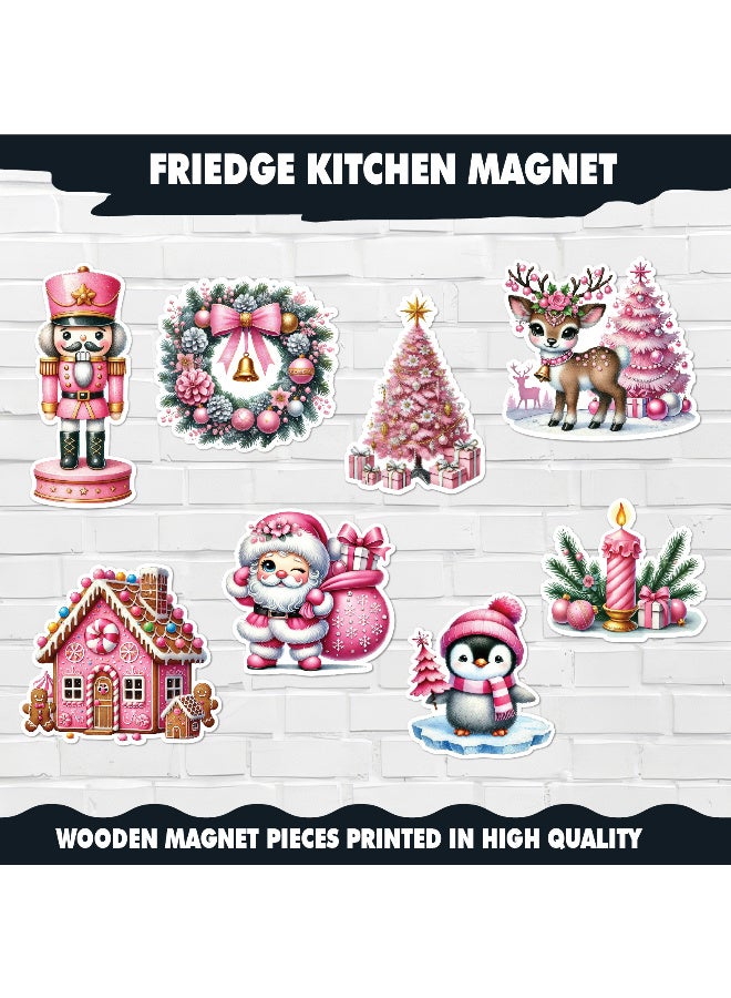 Christmas Fridge Magnets Set of 8 – Festive Decorative Magnets with Santa, Snowflakes, Christmas Trees & Holiday Designs for Refrigerator, Kitchen, and Home Décor, Perfect Seasonal Decorations for a Cozy Christmas Atmosphere - Image 2