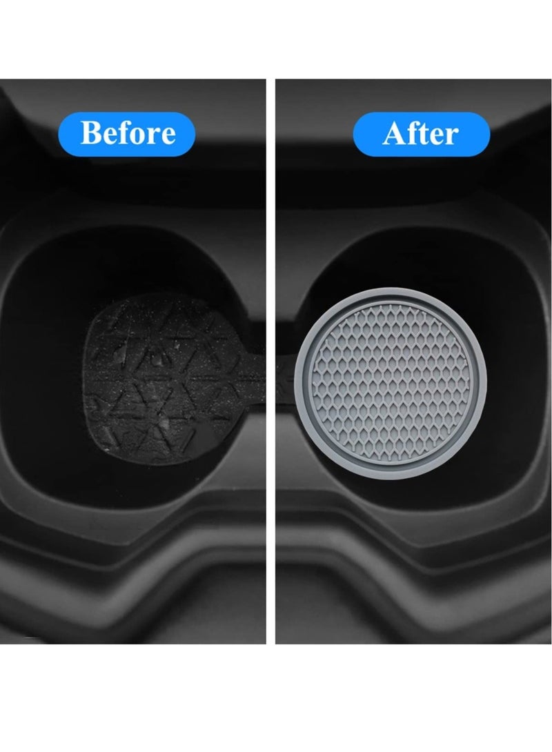 كابتن تيك 6PCS Car Cup Coaster Accessories 2.75 inch Anti Slip Insert Suitable for Most Interior Accessory - Image 3