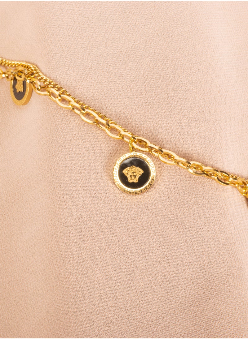 The Black Pearl Accessories Medousa Stainless Steel Golden Bracelet  - Image 3