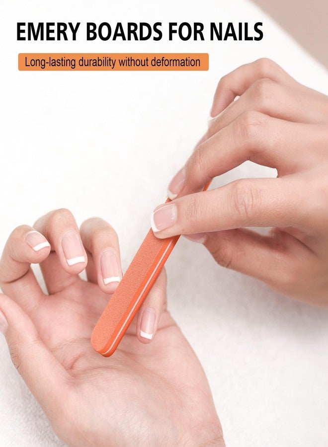 BALUCA 10-Pack Professional Nail Files & Buffers for Acrylic & Natural Nails | Double-Sided 100/180 Grit Emery Boards | Reusable Salon-Grade Nail Filer & Shine Kit for Women & Pets (Orange) - Image 5