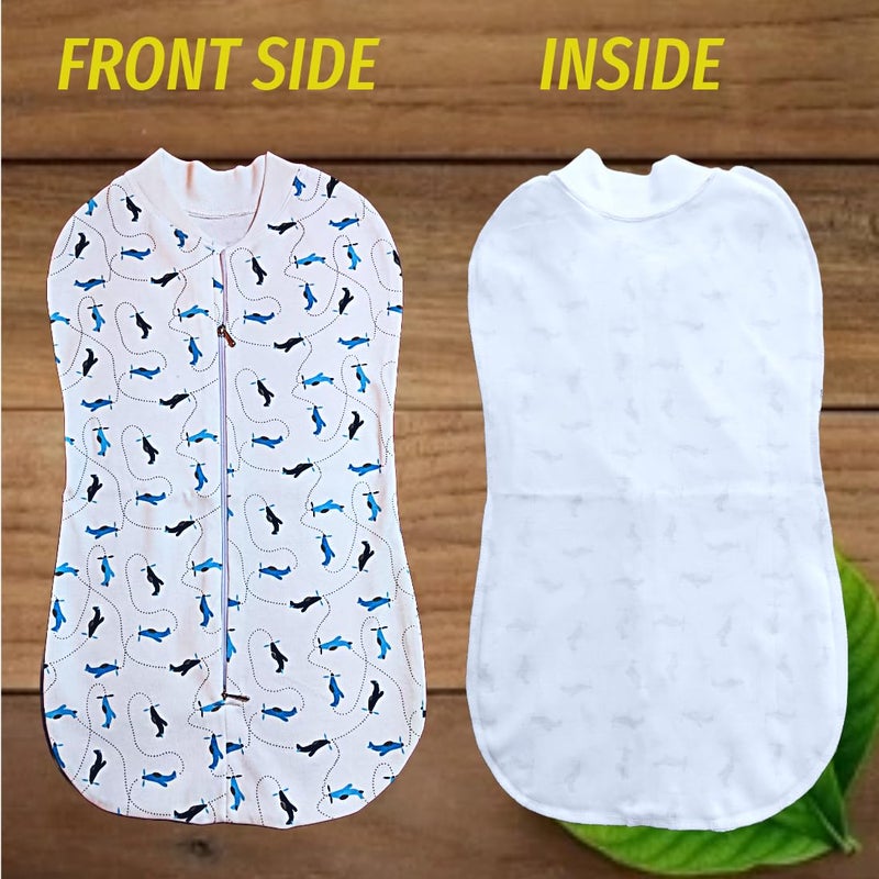 MammaChamp Zipper Swaddle Sleeping SackPodBlanketsWrapBag New Born Baby for 03 Months Pack of 1 Aeroplane Design - Image 5