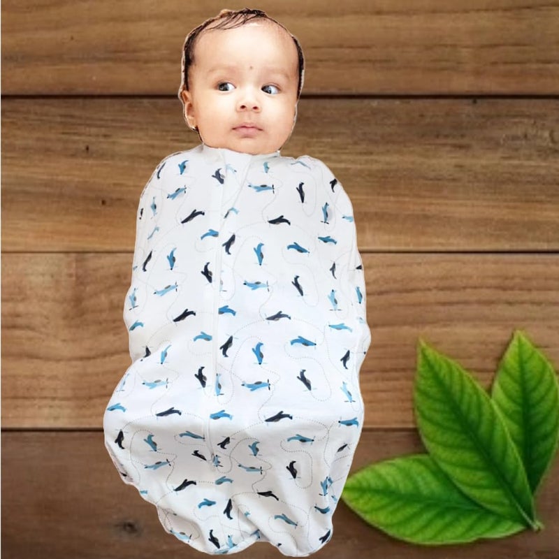 MammaChamp Zipper Swaddle Sleeping SackPodBlanketsWrapBag New Born Baby for 03 Months Pack of 1 Aeroplane Design - Image 2
