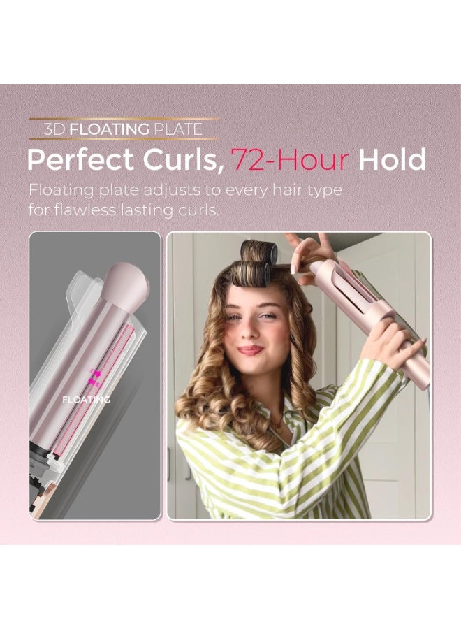 TYMO CurlPro Plus Automatic Rotating Curling Iron, Long Barrel Ceramic Hair Curler for Long Hair, 25mm, Gold Blush - Image 2