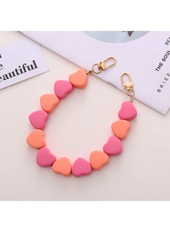 NIBEMINENT Phone Charm/ Chain Strap for Women Girls, Love Handheld Cell Phone Case Lanyard Wrist Strap - Image 1