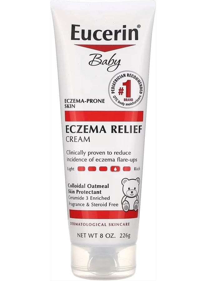 Eucerin Baby Eczema Relief Body Cream, Fragrance Free Baby Eczema Cream with Colloidal Oatmeal, Ceramide-3 and Licorice Root Extract, 8 Oz Tube - Image 4