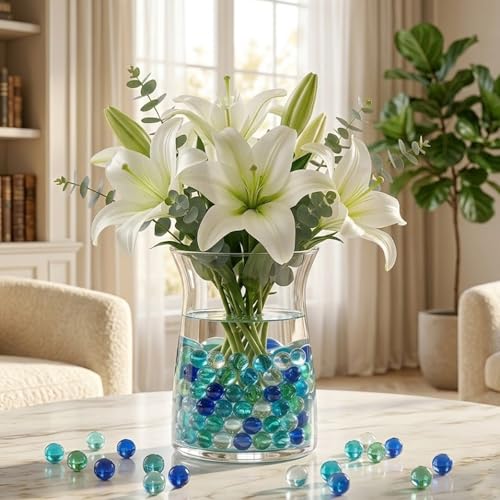 Lagincig 100Pcs Glass Marbles Set 5 Color Mix 14mm 16mm Sizes for Marble Bounce Game DIY Decoration - Image 5
