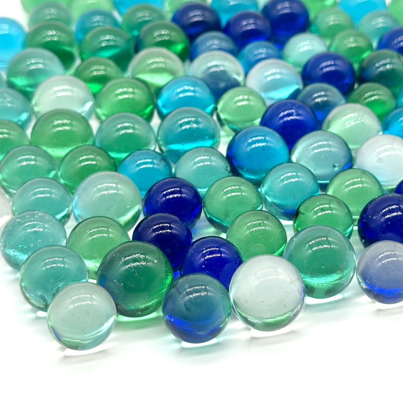 Lagincig 100Pcs Glass Marbles Set 5 Color Mix 14mm 16mm Sizes for Marble Bounce Game DIY Decoration - Image 3