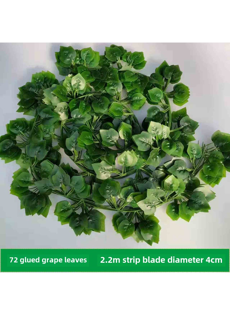 Generic - Artificial Ivy Vines Green Leaf Decor72 pieces of gum grape leaves 1 pack (12) 72 pieces of gum grape leaves 1 pack (12) - Image 1