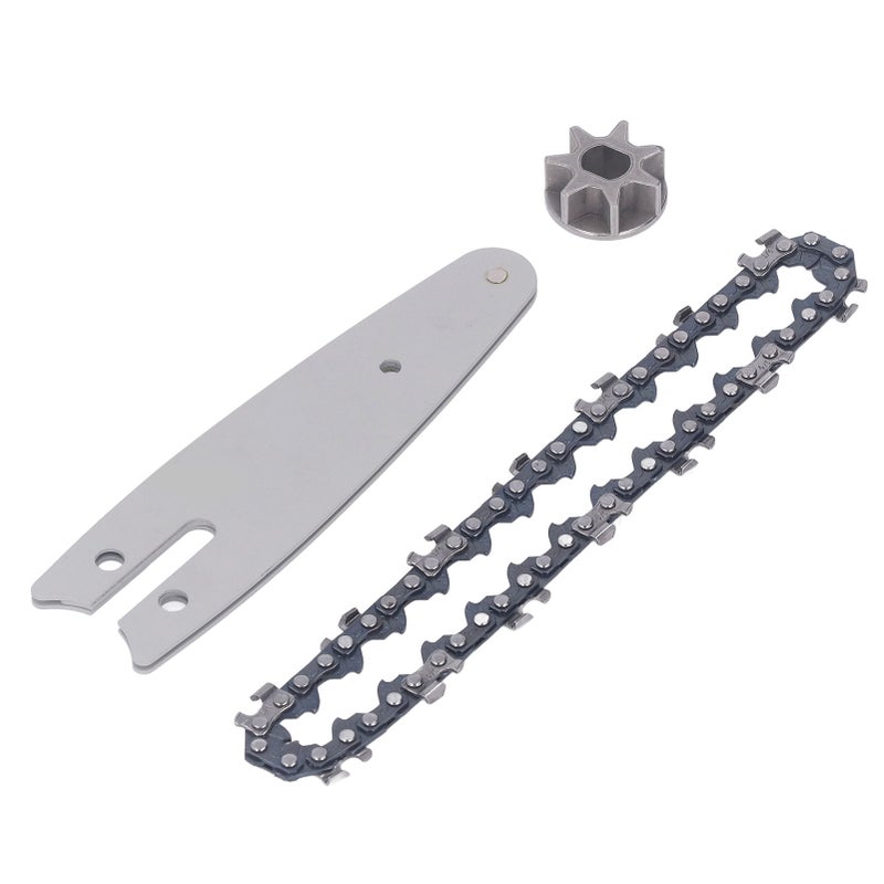 129mm Chainsaw Guide Plate Chain Sprocket Set Steel 4 Inch Mini Handheld Electric Pruning Saw - Image 2