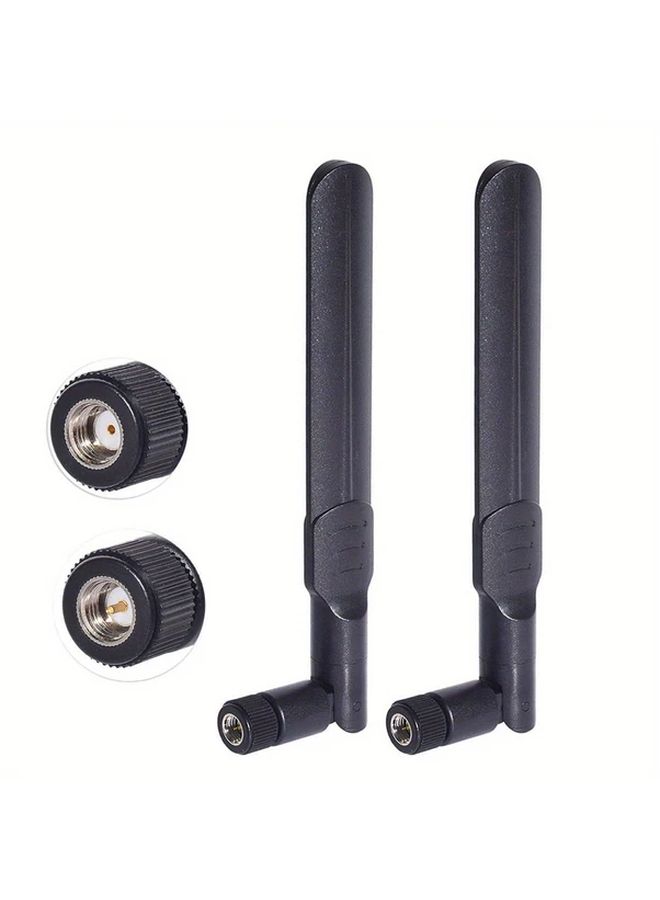 2Pcs Dual Band WiFi 2.4GHz 5GHz 5.8GHz 8dBi RP-SMA Male Antenna For Wireless Video Security Camera Recorder Surveillance System Truck Trailer Rear View Backup Camera Reversing Monitor - Image 1