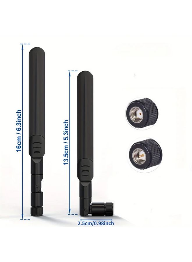 2Pcs Dual Band WiFi 2.4GHz 5GHz 5.8GHz 8dBi RP-SMA Male Antenna For Wireless Video Security Camera Recorder Surveillance System Truck Trailer Rear View Backup Camera Reversing Monitor - Image 2