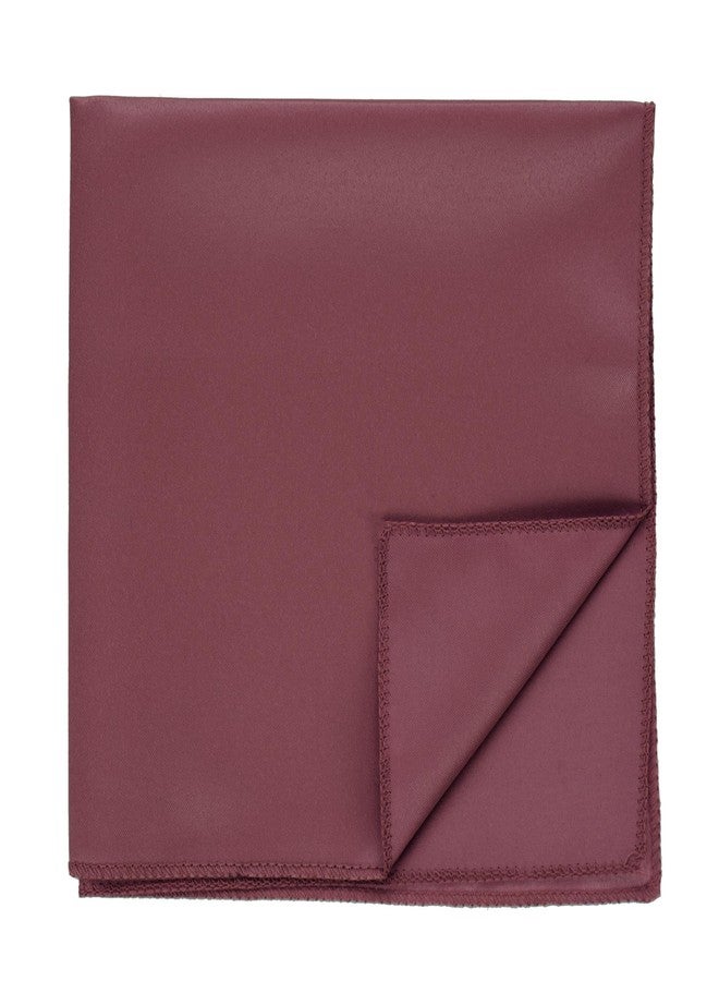 tiemart Merlot Solid Color Pocket Square - Image 3