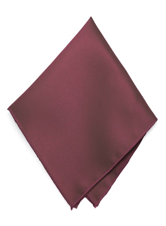 tiemart Merlot Solid Color Pocket Square - Image 1