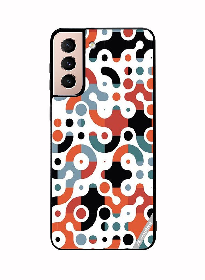 VR CREATIVE Protective Case Cover For Samsung Galaxy S21 5G Geomatric Pattern Design Multicolour - Image 1