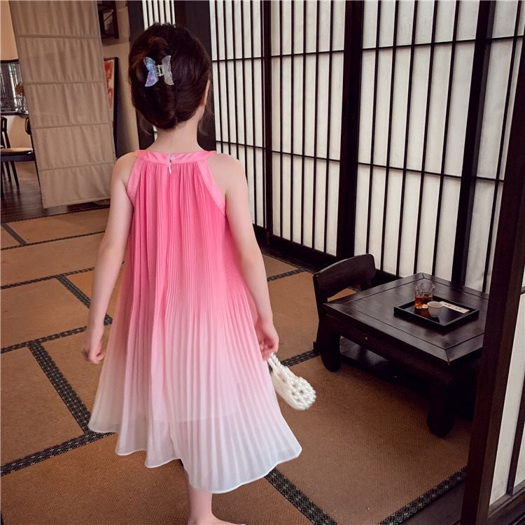 Dopamine Girls Wear Children'S Seaside Beach Dress Girls Dress Summer Thin Princess Dress - Image 4