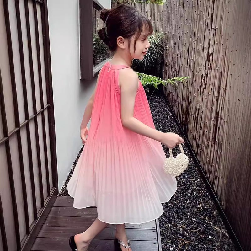 Dopamine Girls Wear Children'S Seaside Beach Dress Girls Dress Summer Thin Princess Dress - Image 3