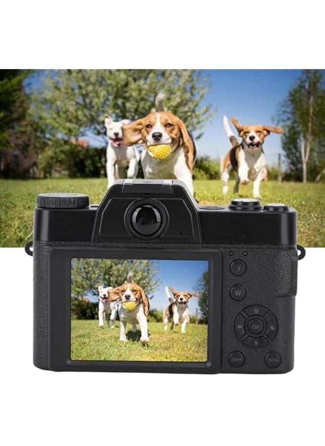 AL RAID - 4K Digital Camera, Autofocus Vedio Camera with 3 Screen, 48MP 16x Digital Zoom Anti-shake Compact Vlogging Camera, for Teen Beginners Photography - Image 1