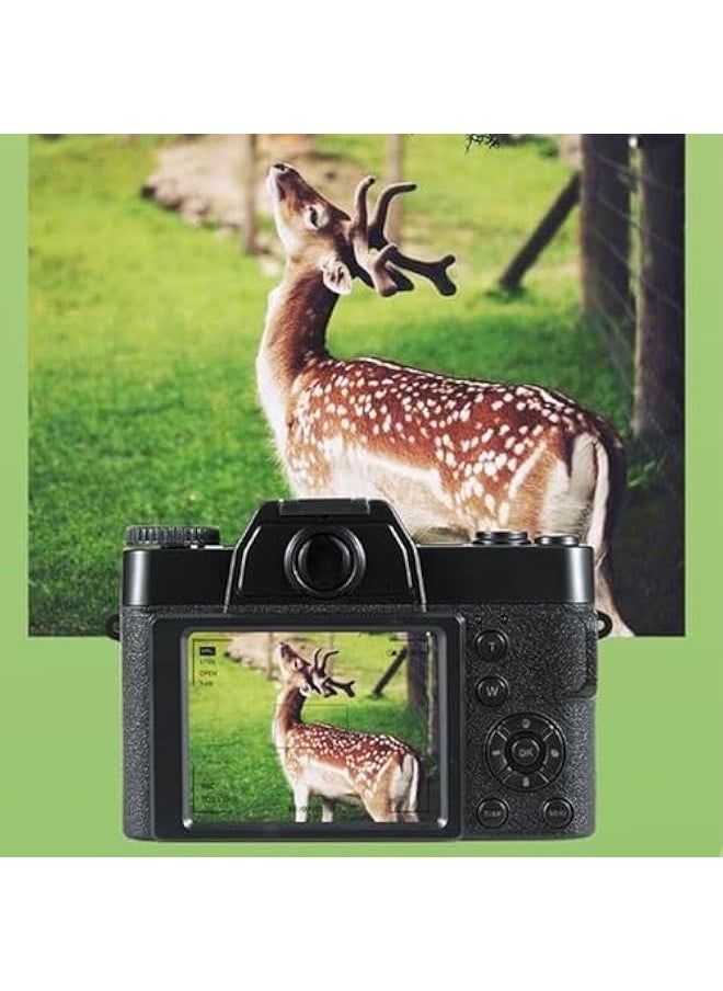 AL RAID - 4K Digital Camera, Autofocus Vedio Camera with 3 Screen, 48MP 16x Digital Zoom Anti-shake Compact Vlogging Camera, for Teen Beginners Photography - Image 1