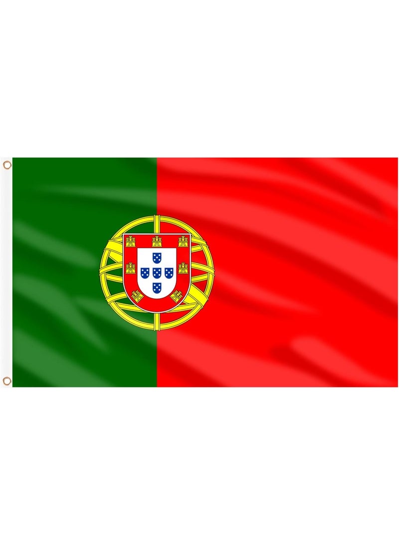 Portugal Flag 3×5 Ft – Polyester Banner with Grommets for Outdoor & FIFA World Cup 2026 Decor ⚽🇵🇹 - Image 1