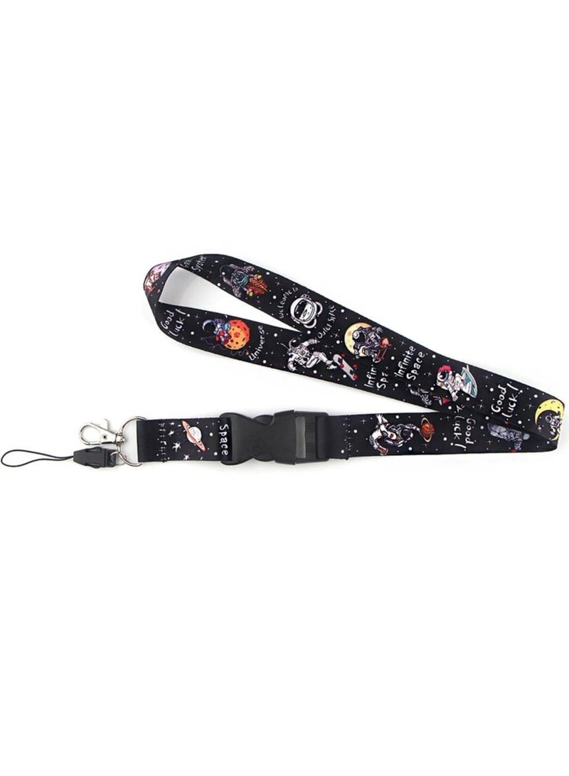 دايتويز أحزمة مفاتيح رواد الفضاء وأحزمة مفاتيح النظام المجري لشعارات الهوية وأحزمة مفاتيح رائعة وحزام رقبة وحامل سلسلة مفاتيح - Image 5