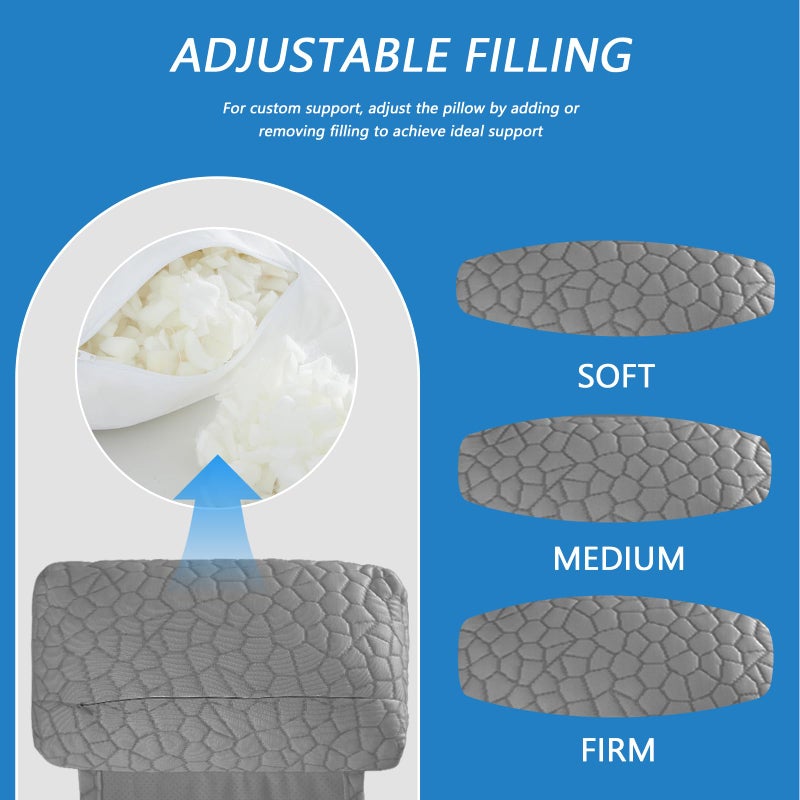SUPA MODERN Adjustable Headrest Pillow for Recliners and Armchairs - Non-Slip Cooling Shredded Memory Foam Cushion for Neck Support and Pain Relief - Image 5