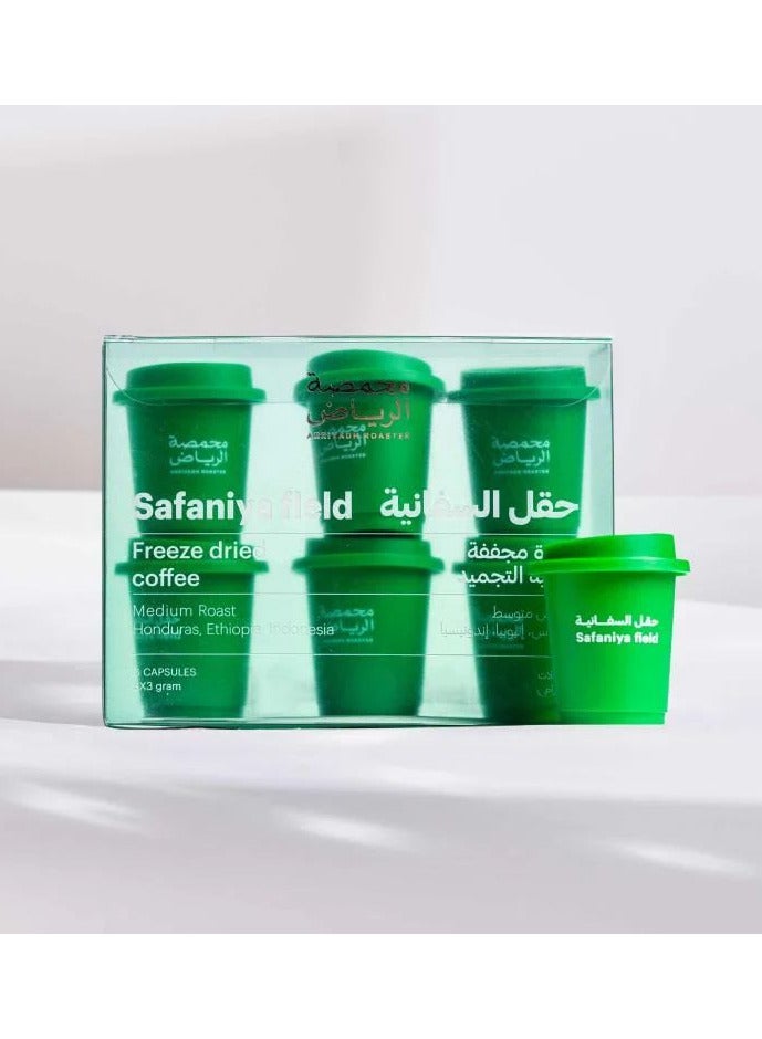 Arriyadh Roaster COFFEE BEAN RIYADH INSTANT CAPSULE SAFANIYA FIELD 6X3G 
