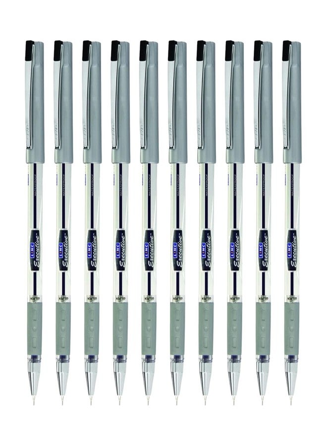 Linc 0.55mm Executive SL-500 Gel Pen | Water-Proof Ink & Textured Grip (Black Ink, Pack of 10) - Image 2