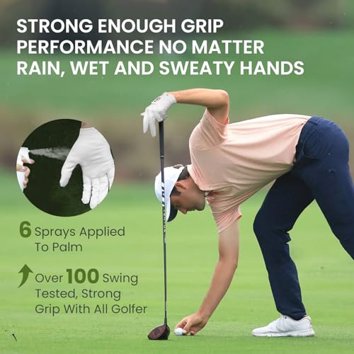 FINGER TEN All Weather Grip Golf Gloves Men Value 3 Pack for Right Handed Golfer, Comfort Soft Glove for Premium Performance, Colors White Black Blue Sizes S M L XL (White, Small, Left) - Image 5
