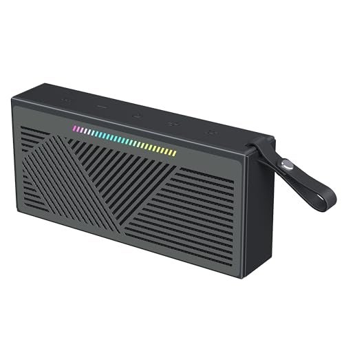 HOTTABLET Bluetooth Speaker Wireless Portable IPX5 Waterproof for Home Party Outdoor Beach, Black - Image 1