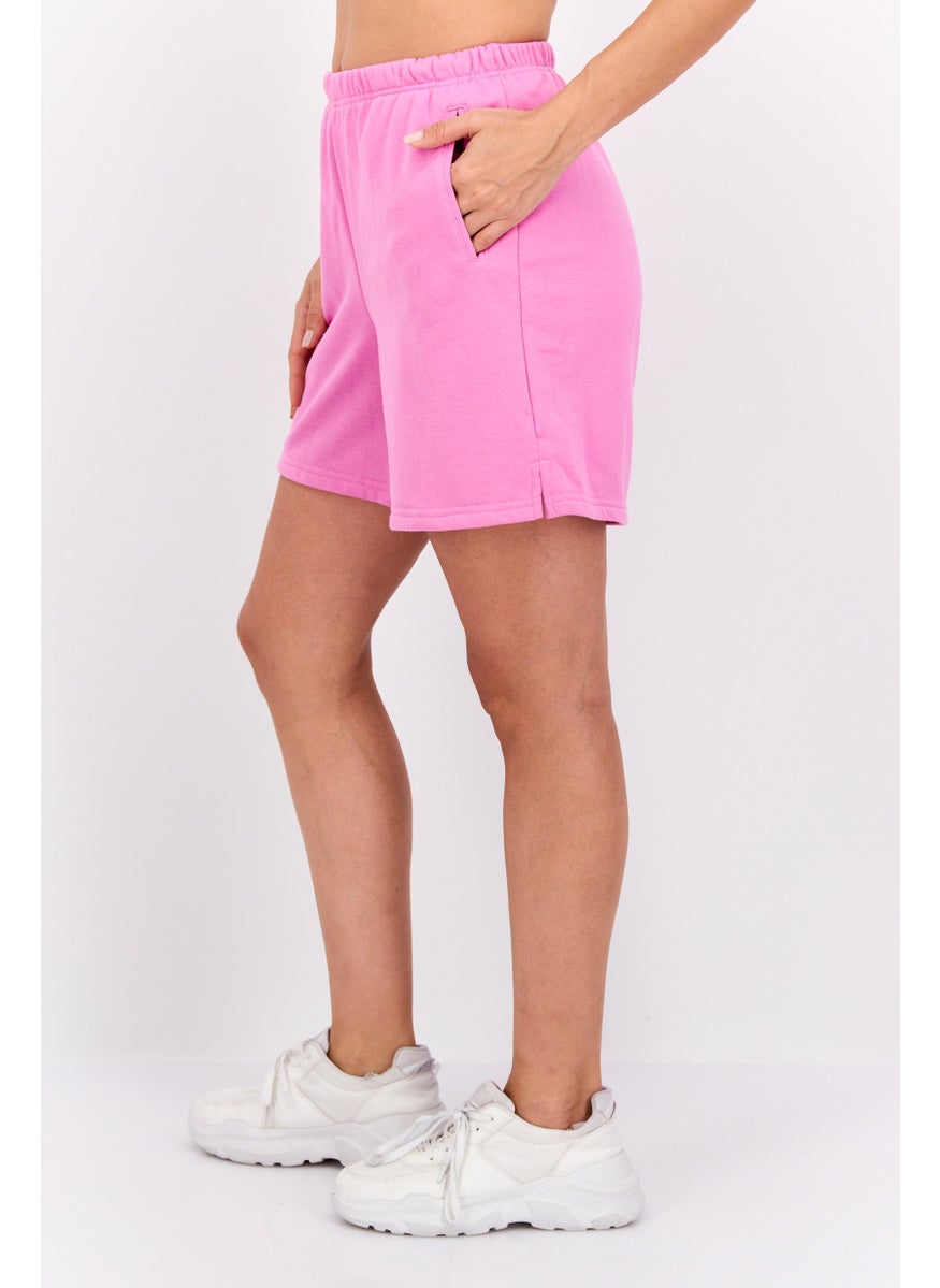 UNDIZ - Women Solid Basic Short, Pink - Image 1
