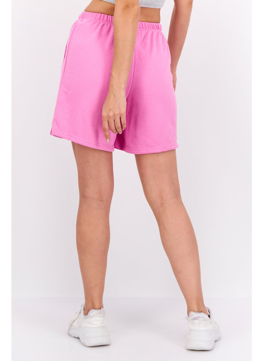 UNDIZ - Women Solid Basic Short, Pink - Image 1