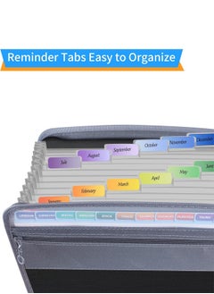 Royee Accordion Expanding File Folder Expandable Document Organizer Portable 13 Pocket and Tab File Box for Paper Bill Receipt Storage  - Image 5